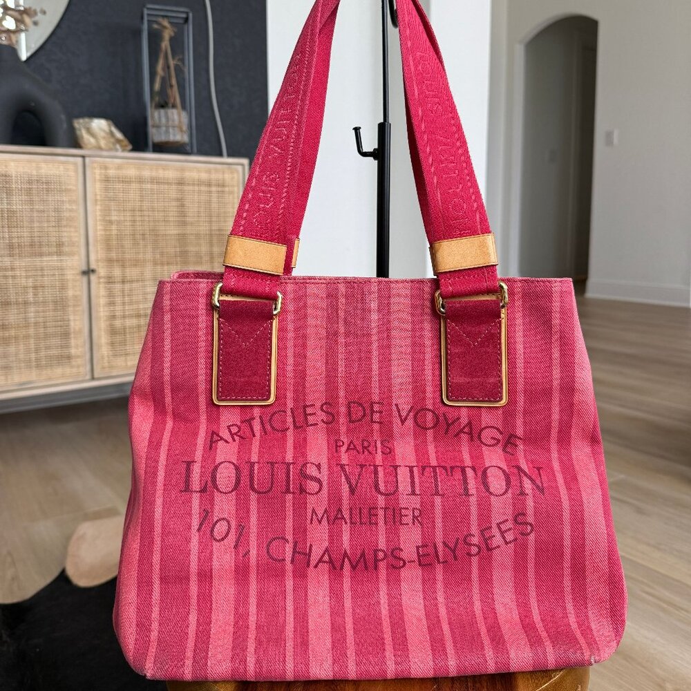 Louis Vuitton Limited Edition Rouge Grenadine Plein Soleil Bag